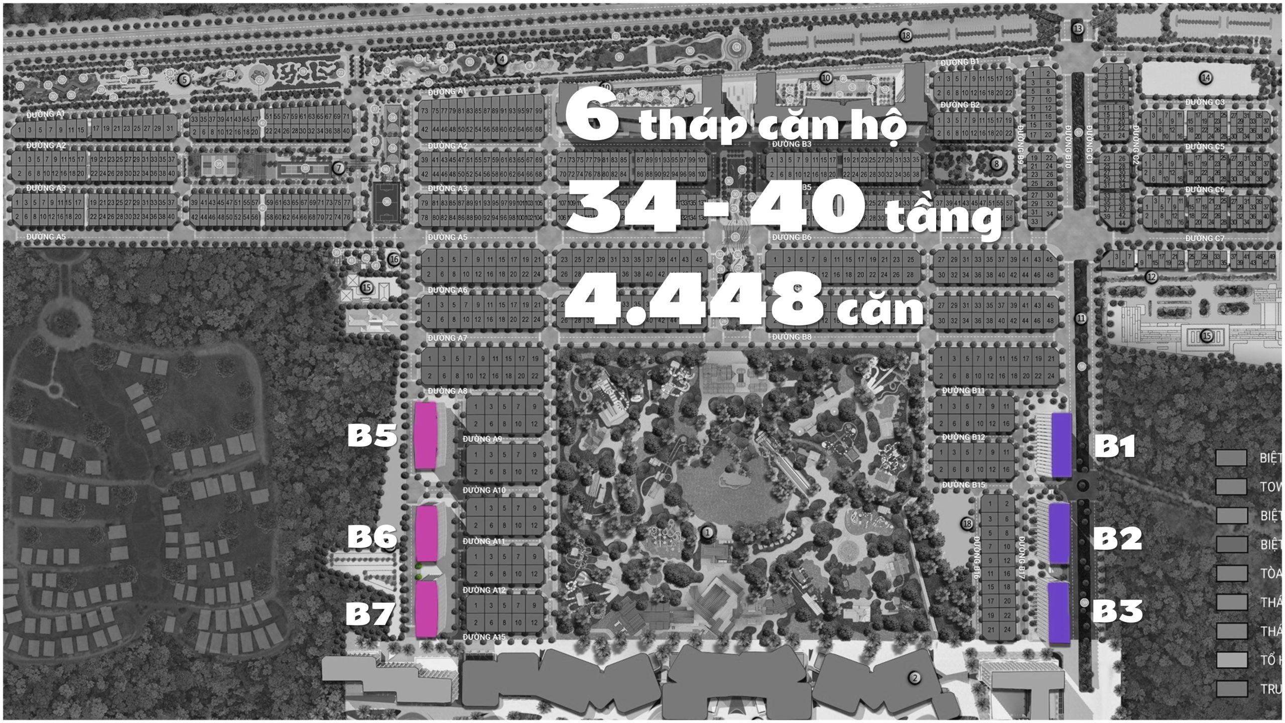 6 tháp căn hộ Blanca City