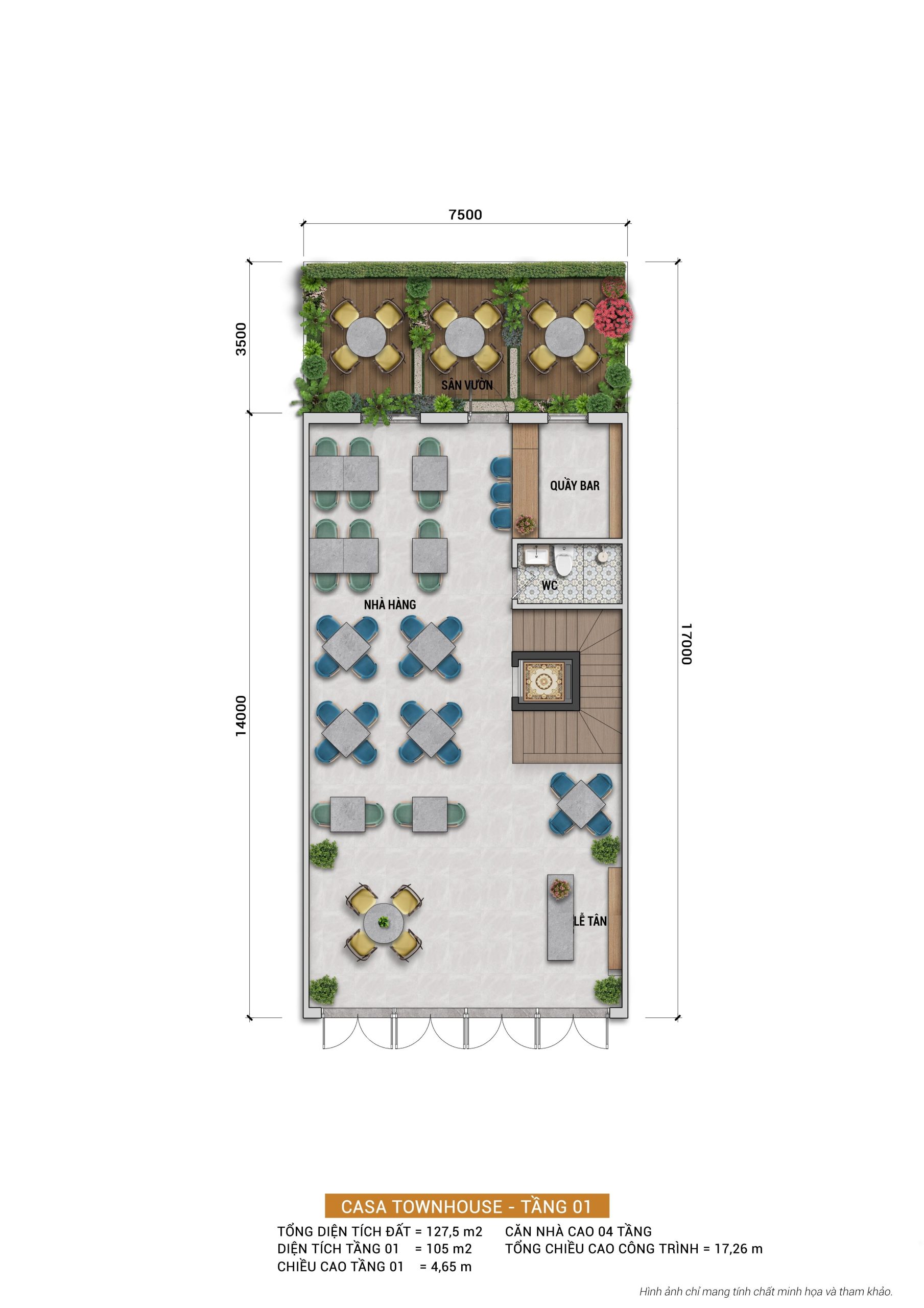 CASA TOWNHOUSE - TẦNG 01