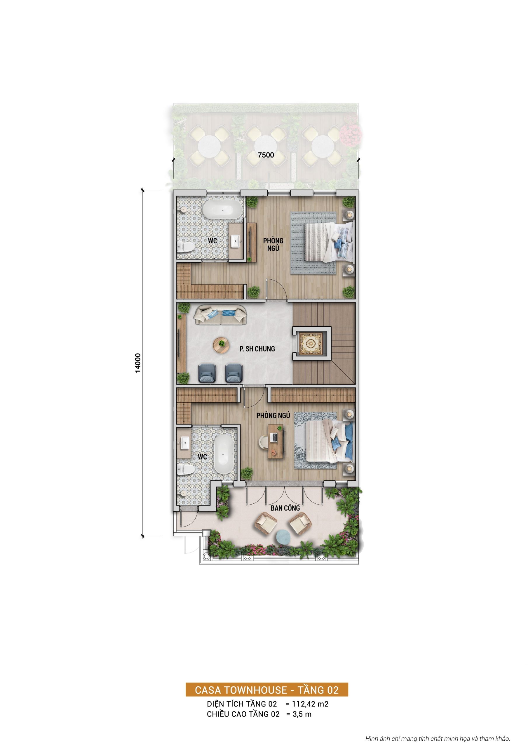 CASA TOWNHOUSE - TẦNG 02