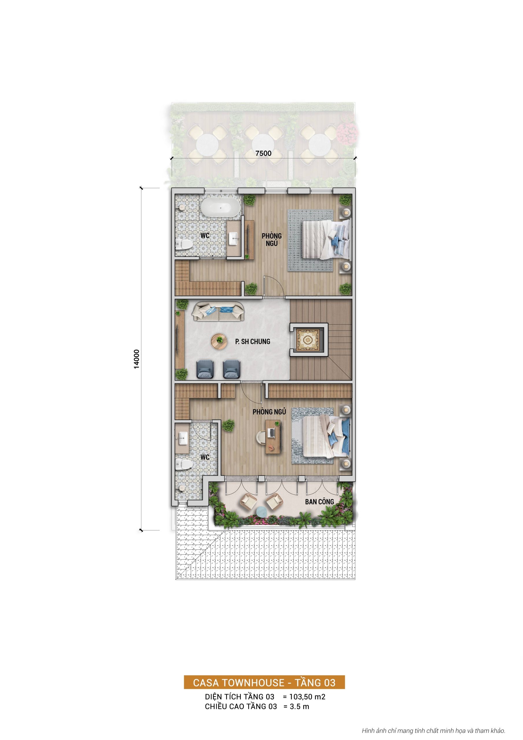CASA TOWNHOUSE - TẦNG 03